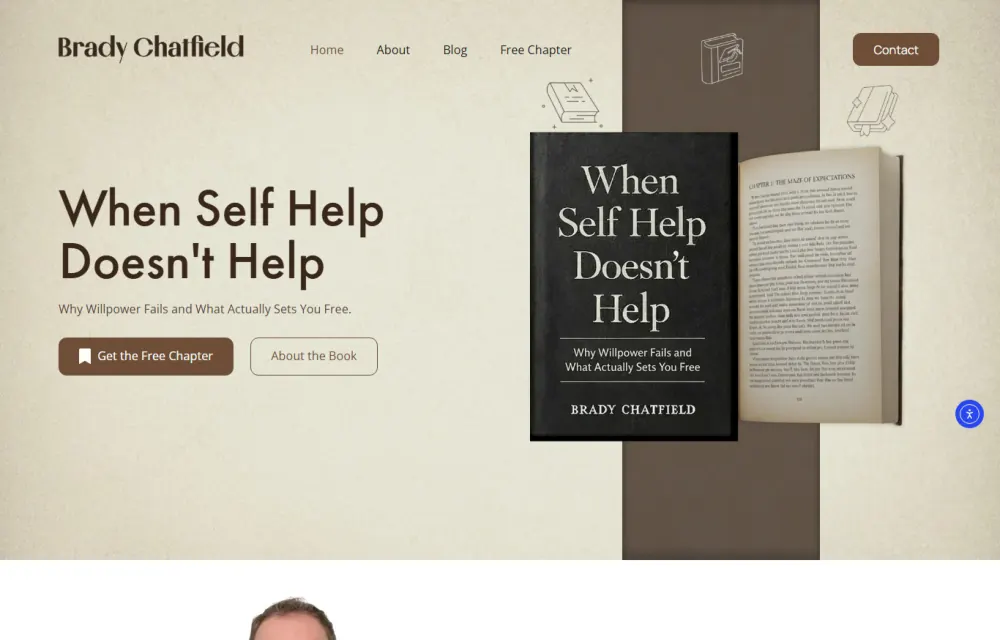 Website design preview for Brady Chatfield