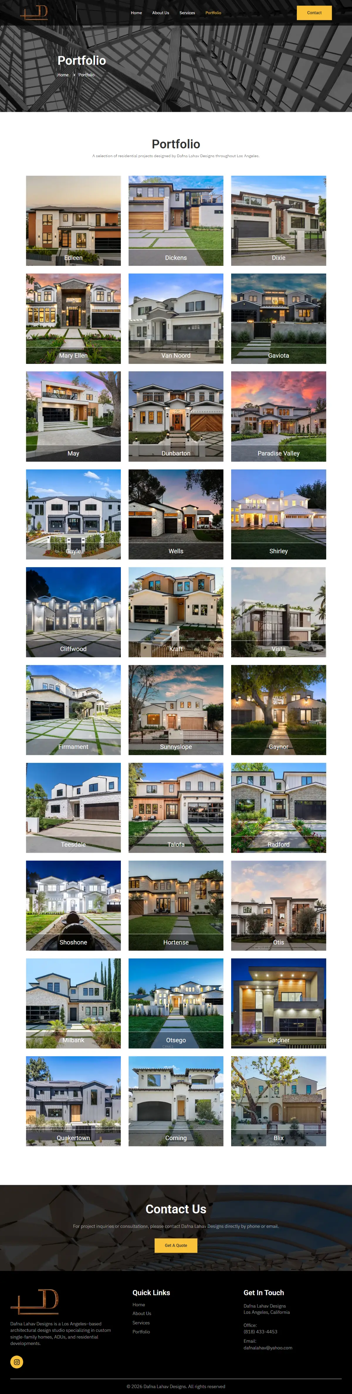 Dafna Lahav Designs — Portfolio Page