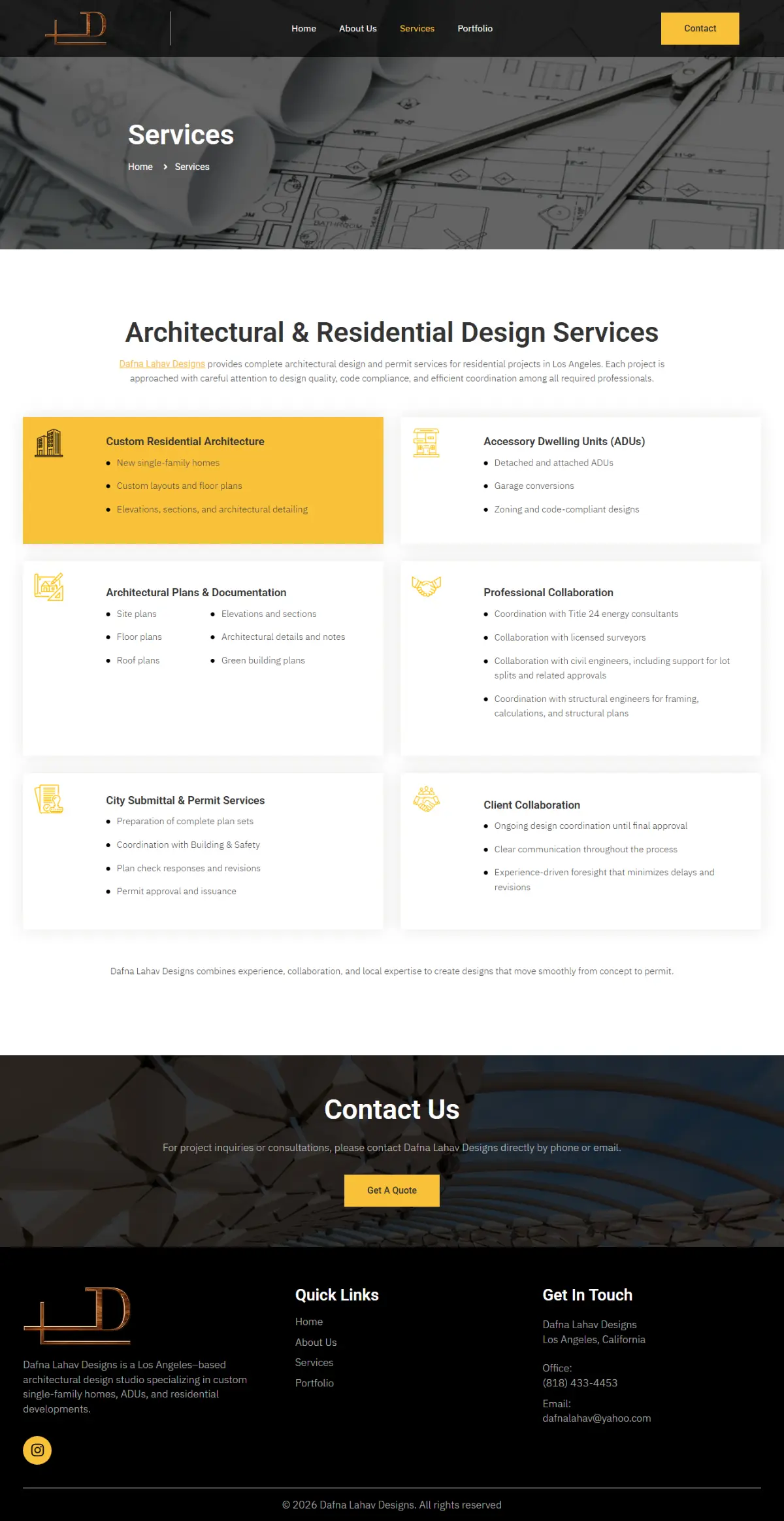 Dafna Lahav Designs — Services Page
