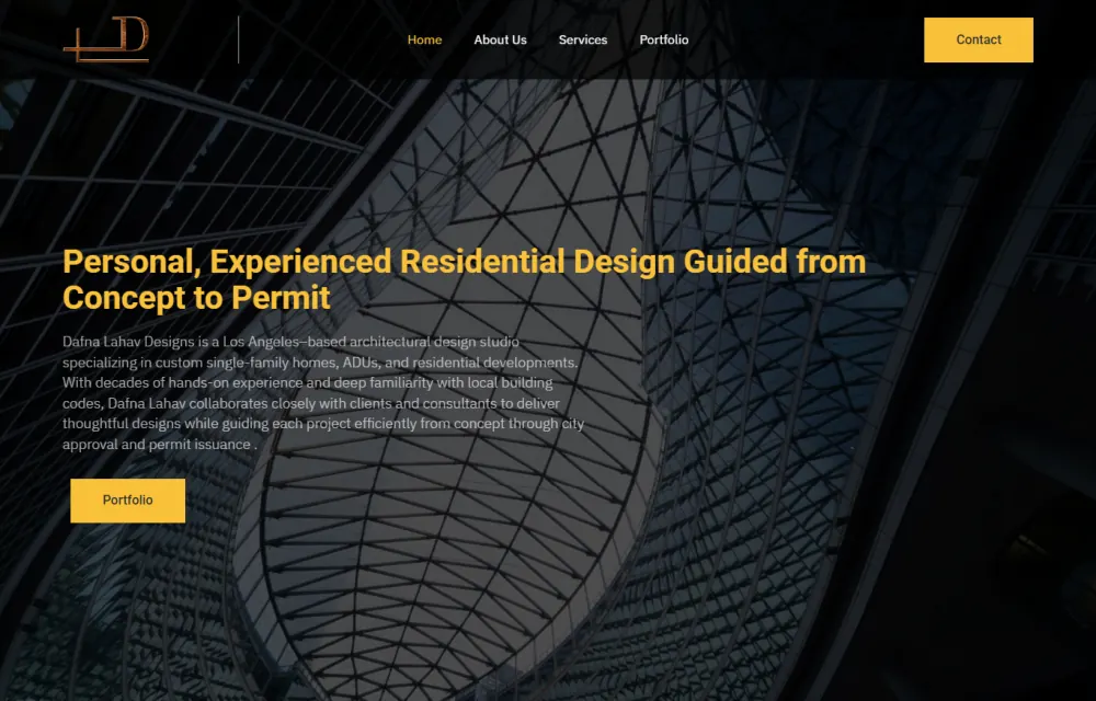 Website design preview for Dafna Lahav Designs