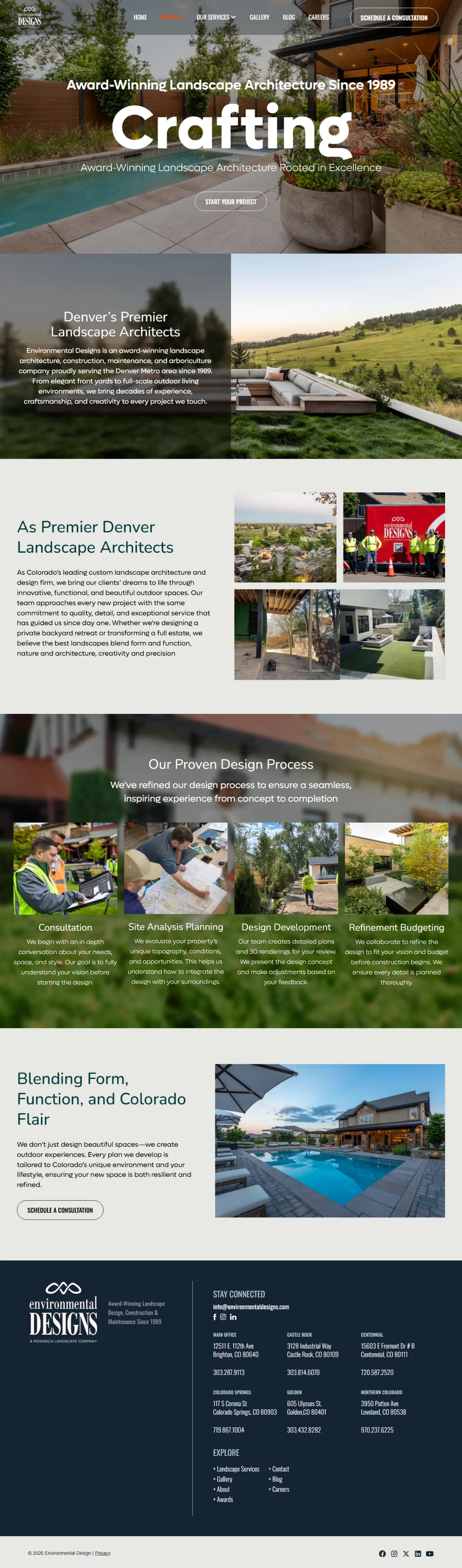 Environmental Designs — About Page