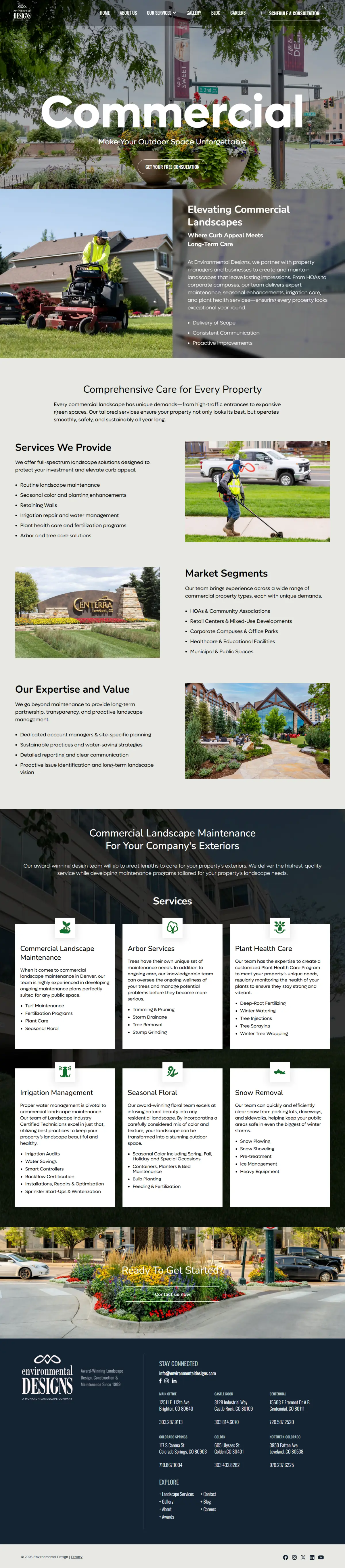 Environmental Designs — Service Page (Commercial)
