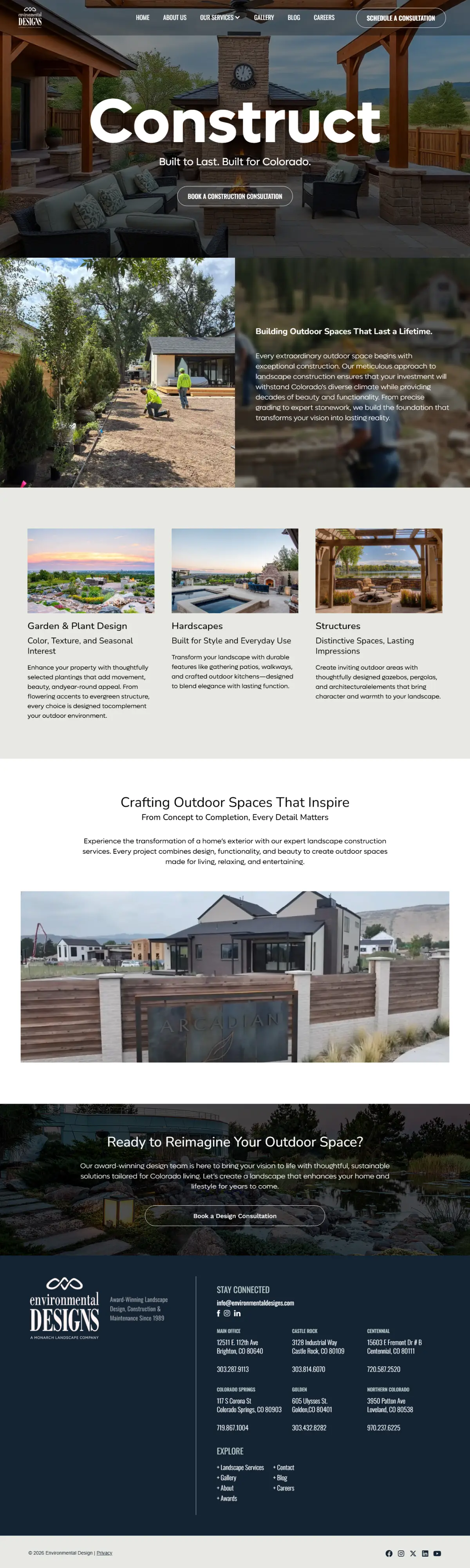 Environmental Designs — Service Page (Landscape-Construction)