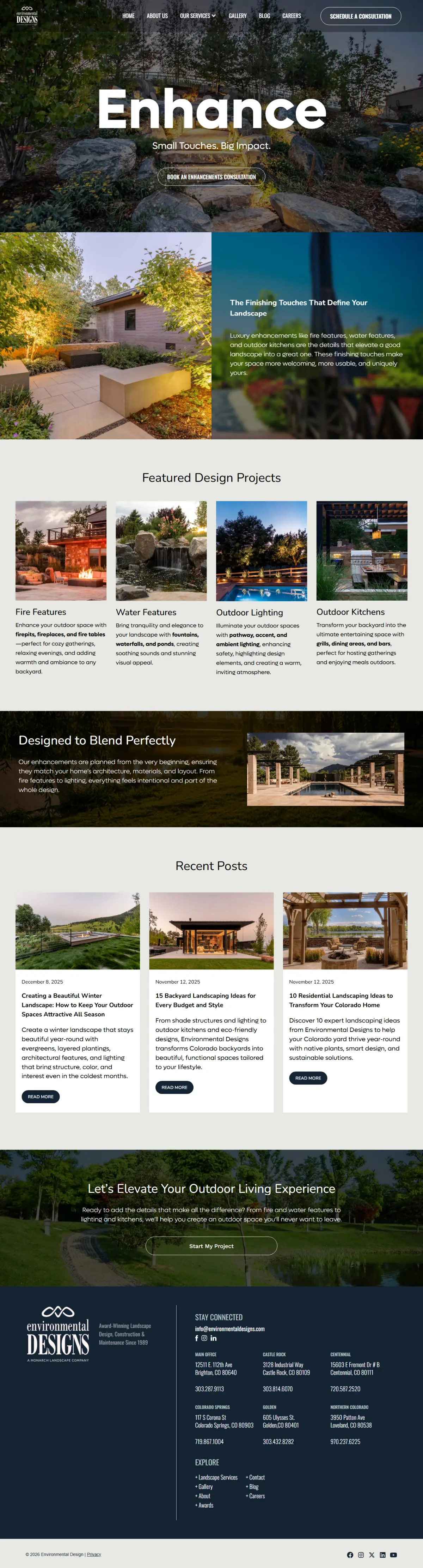 Environmental Designs — Service Page (Outdoor-Enhancements)
