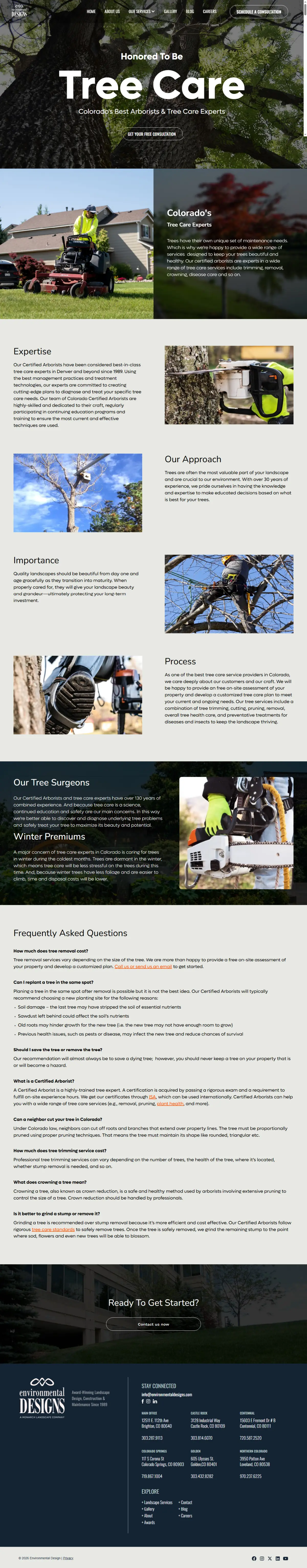 Environmental Designs — Service Page (Tree-Care)