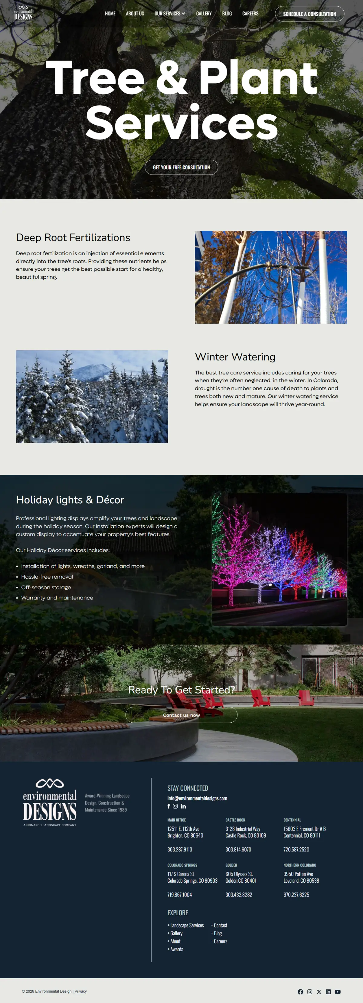 Environmental Designs — Services Page