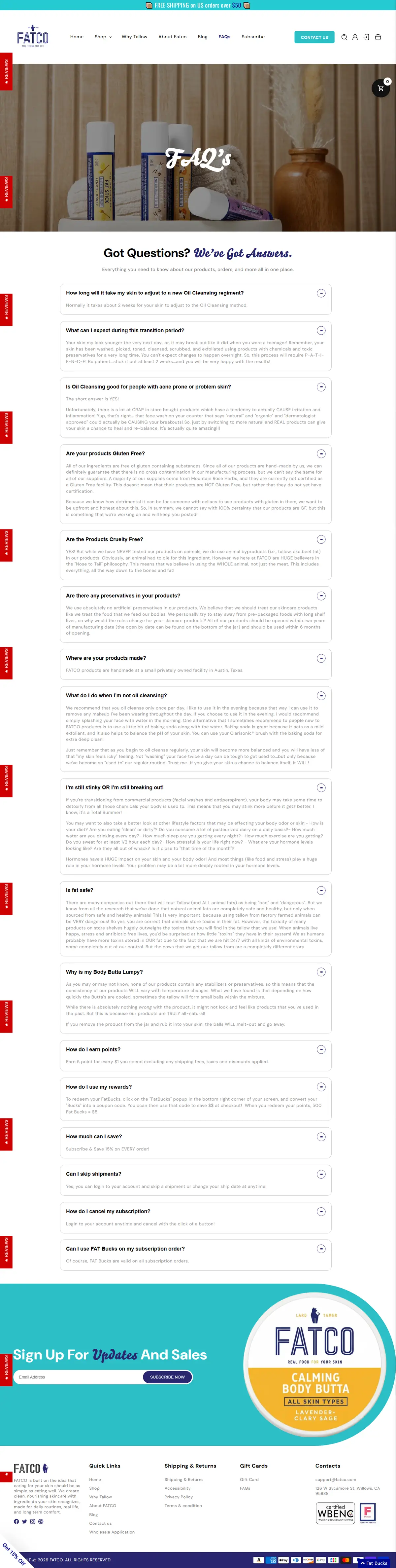 Fatoc — FAQs Page