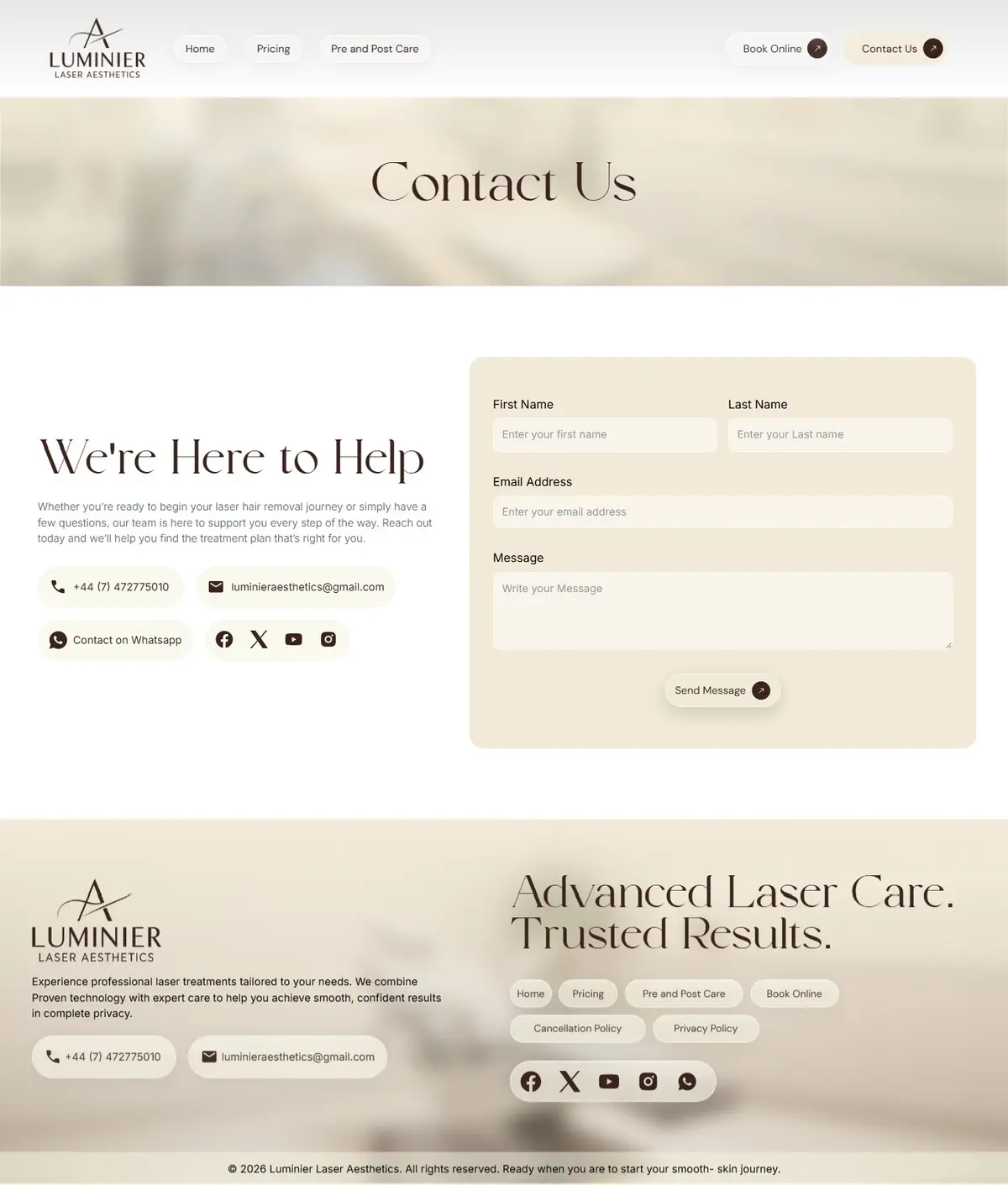 Luminier — Contact Us