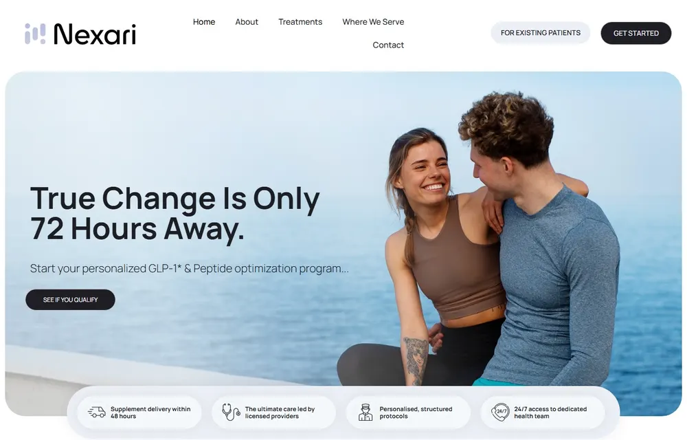 Website design preview for Nexari Labs
