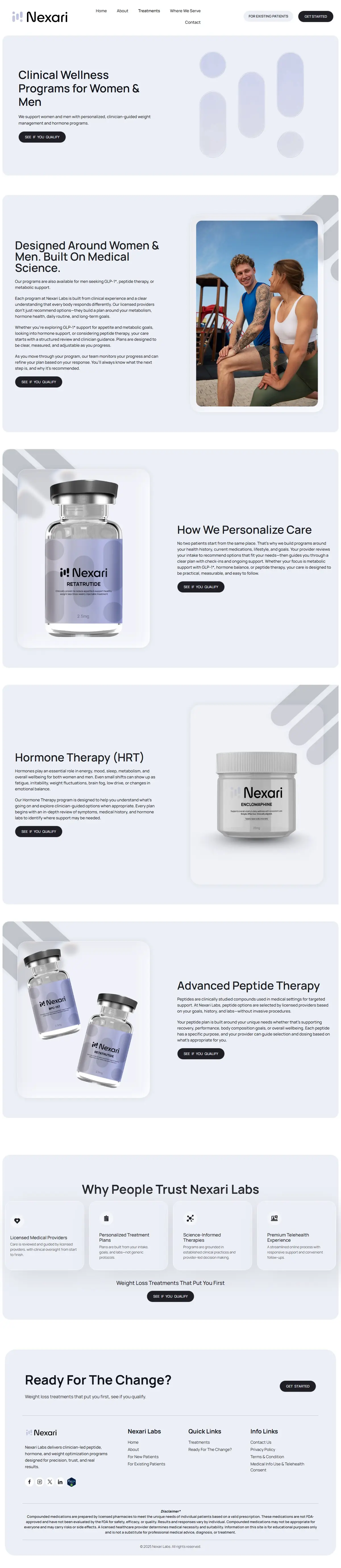 Nexari Labs — Treatments Page