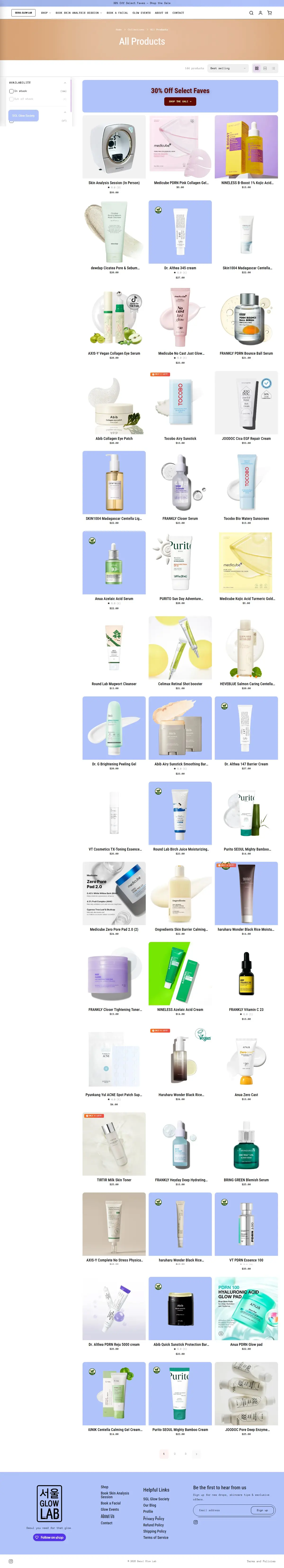 Seoul Glow Lab — All Products Page