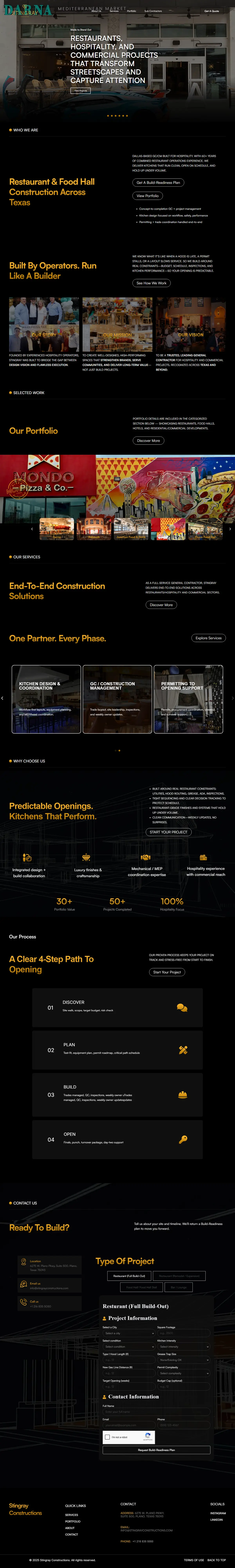 Stingray Constructions — Home Page