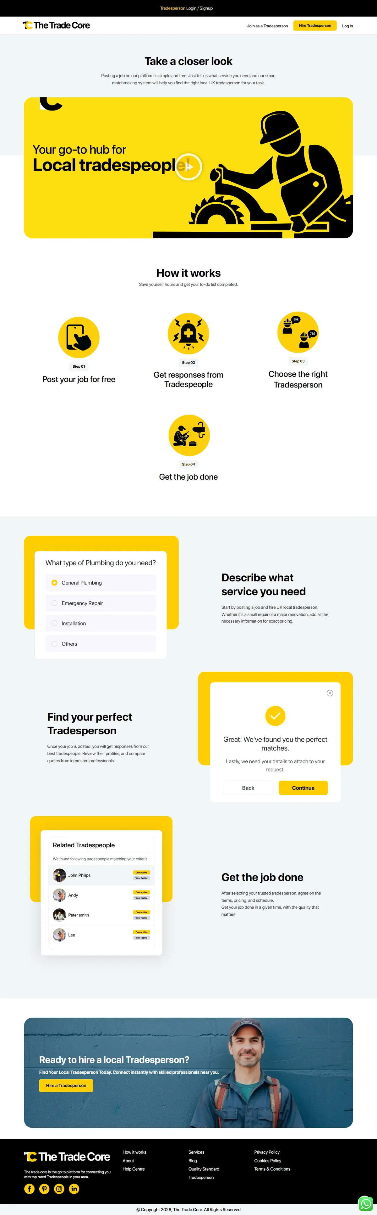 The Trade Core — How It Works Page