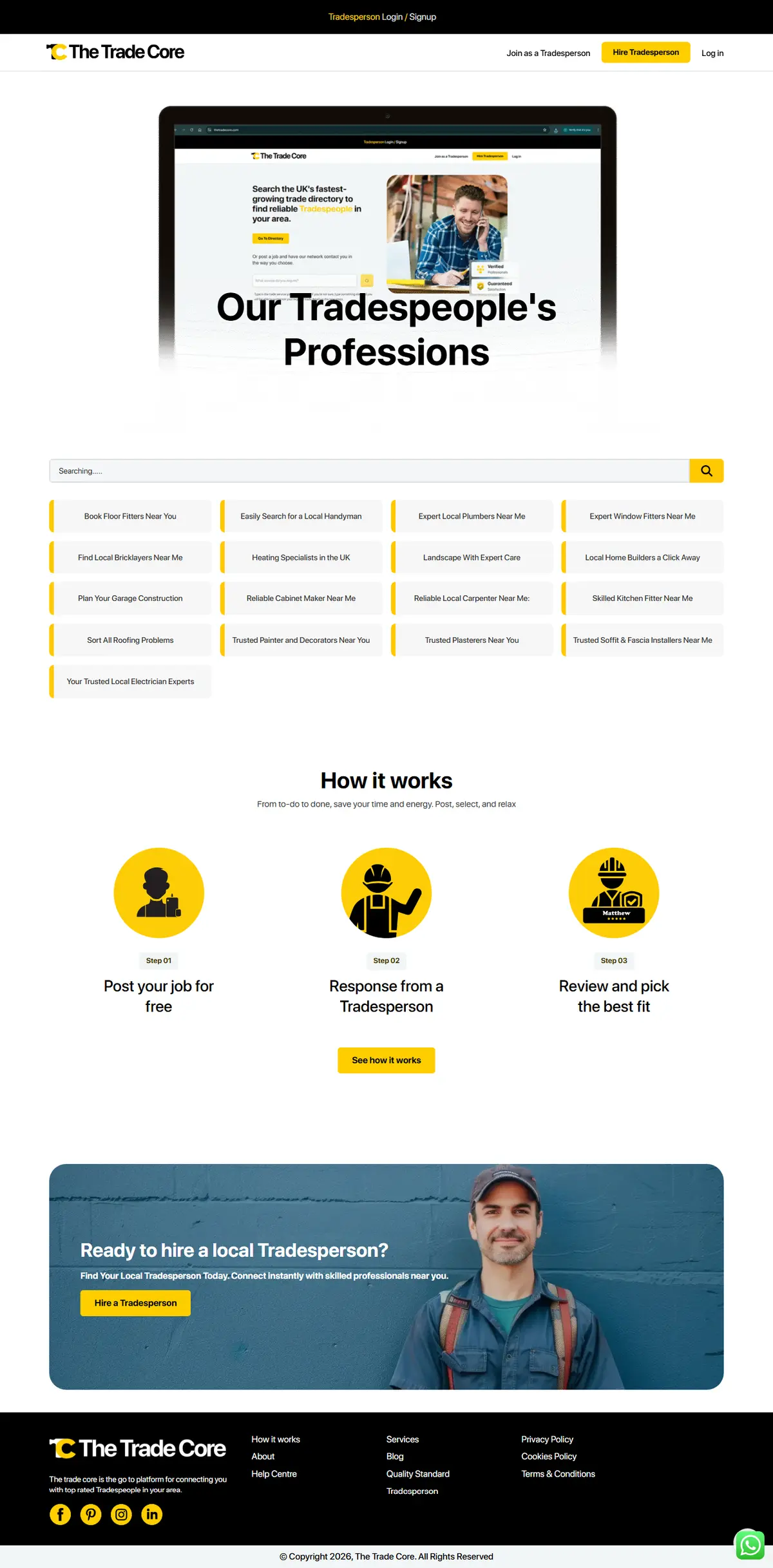 The Trade Core — Services Page