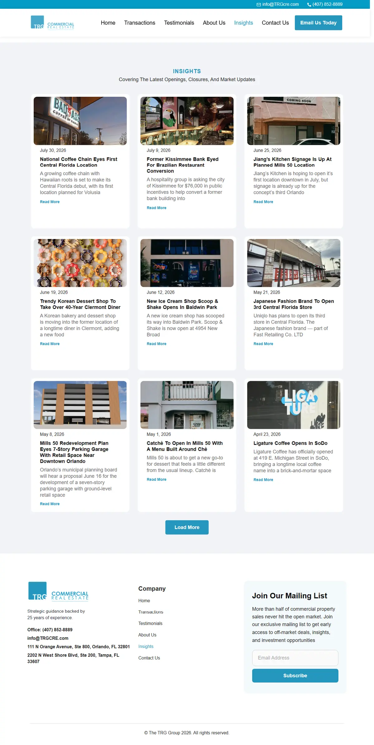 TRG CRE — Insights Page