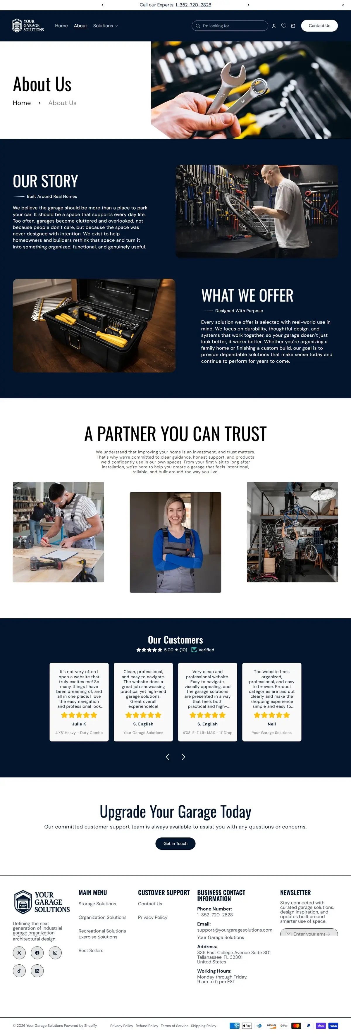 Your Garage Solutions — About Page