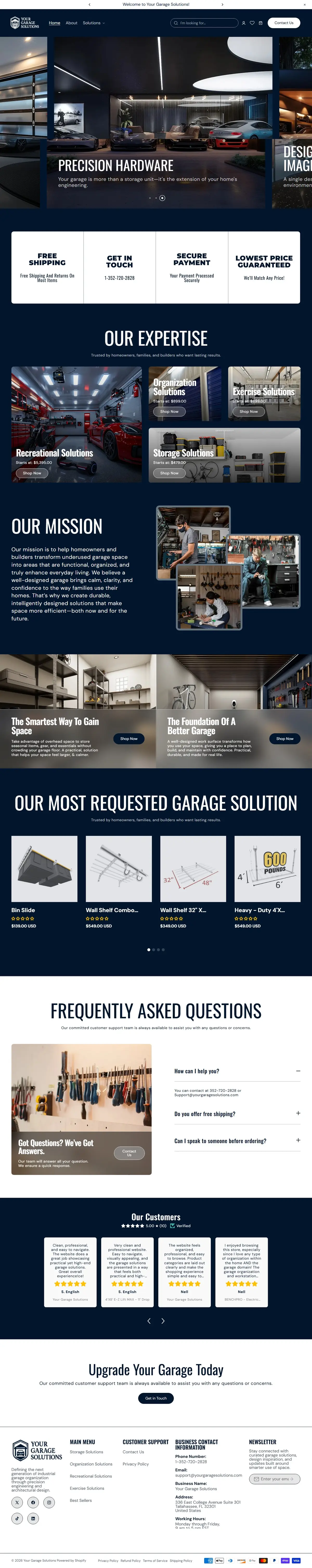 Your Garage Solutions — Home Page