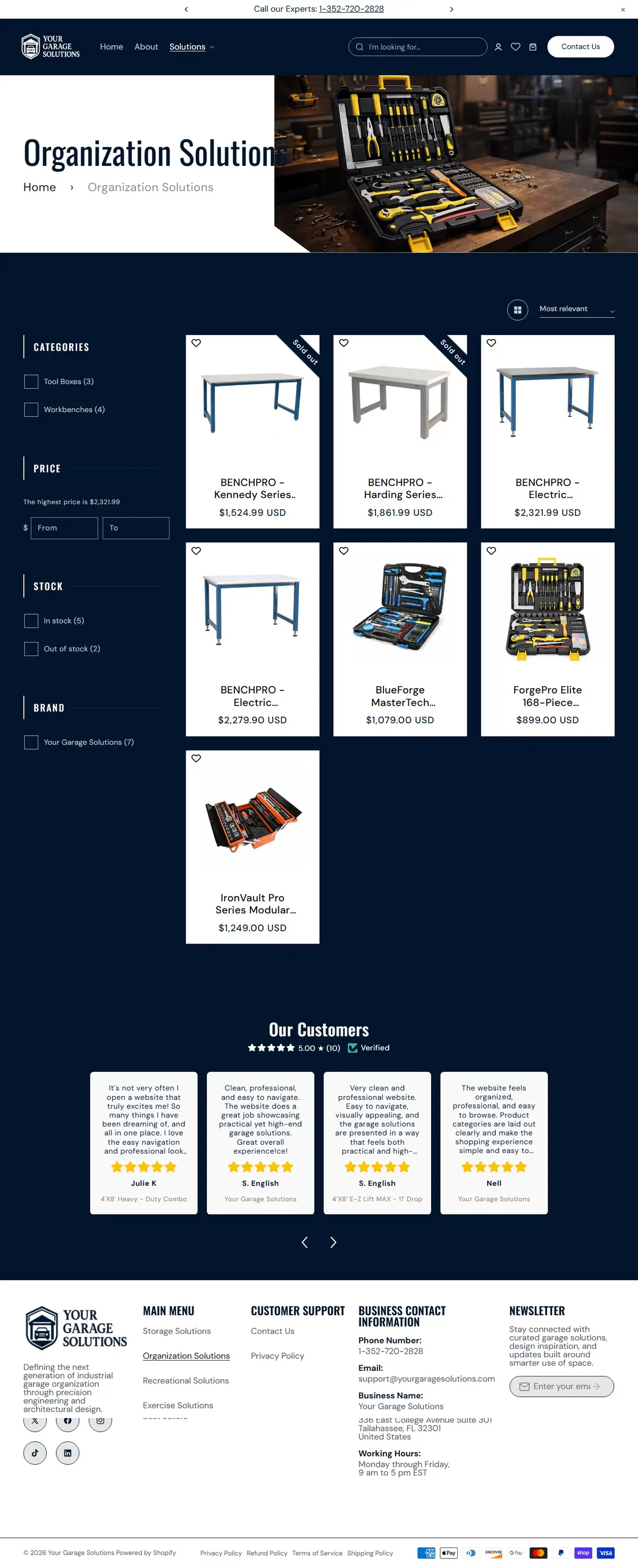 Your Garage Solutions — Organization Systems Page
